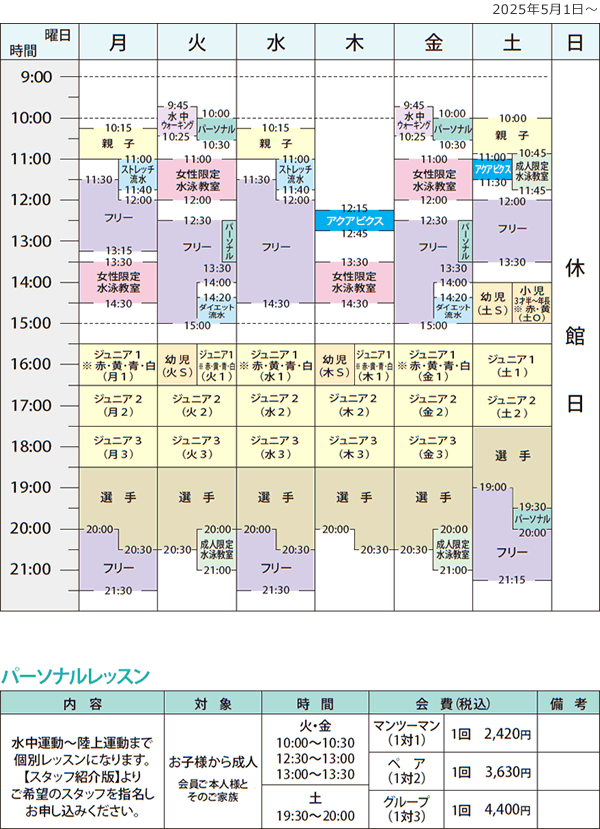 プログラム表